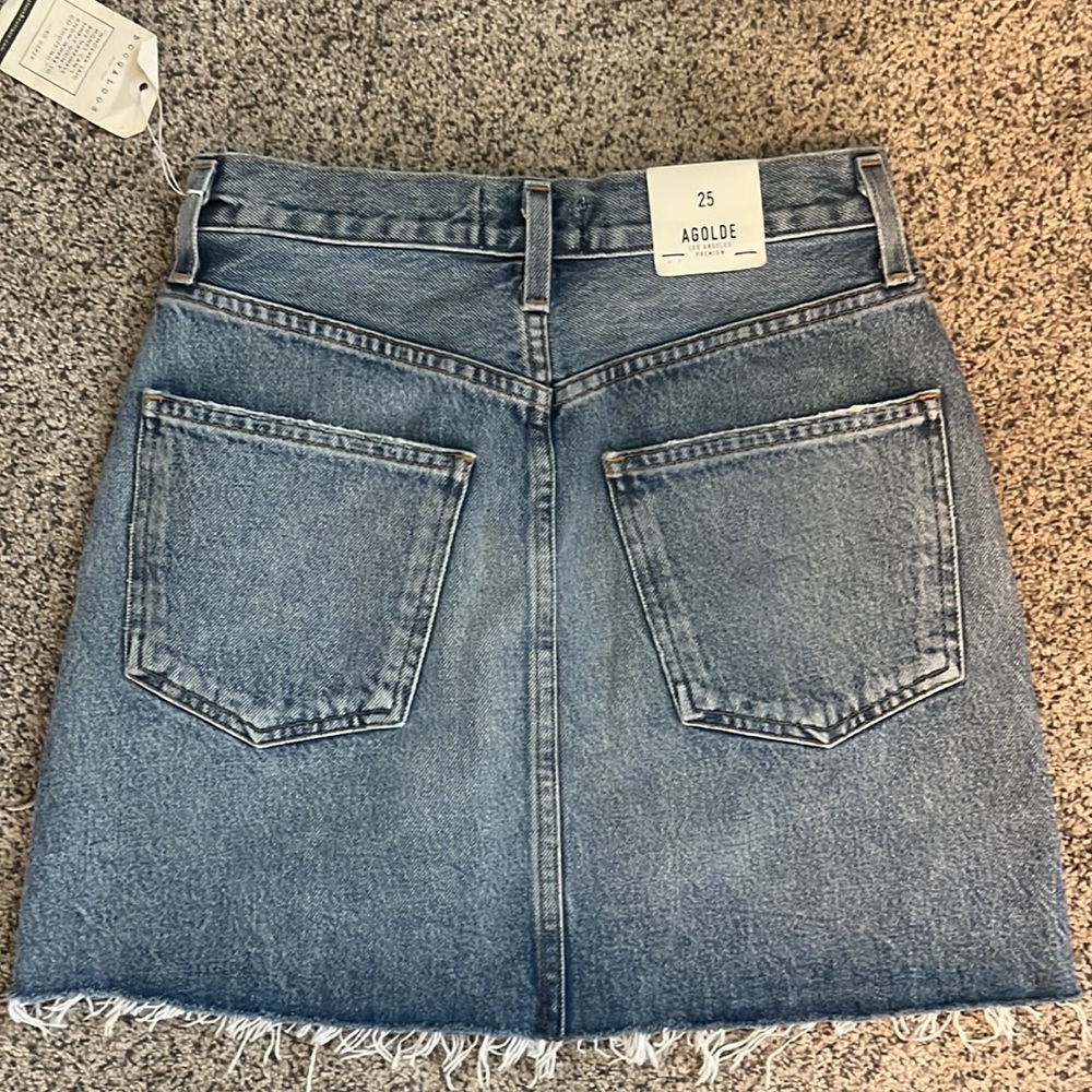SOLD ❌AGOLDE Palmer High Waist Mini Skirt 🇺🇸🎇💙 NWT - Picture 6 of 10
